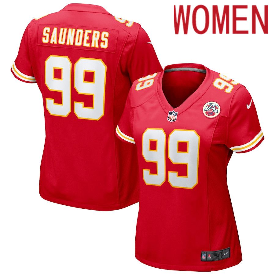 Women Kansas City Chiefs 99 Khalen Saunders Nike Red Game NFL Jersey